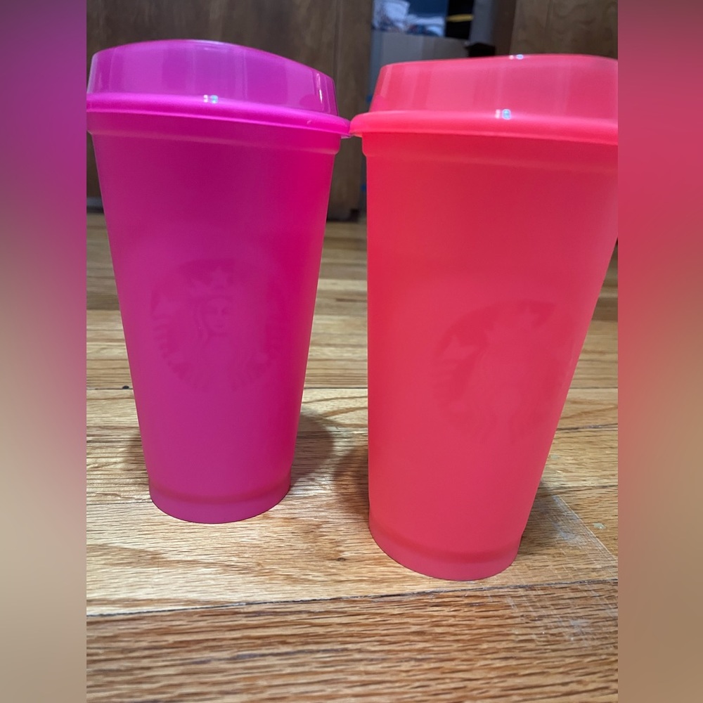 2 Starbucks reusable cups